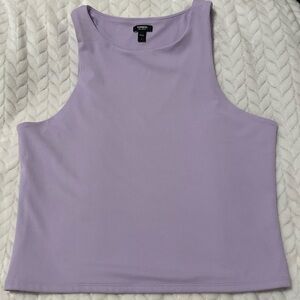 Light Purple Express Body Contour Cropped Tank